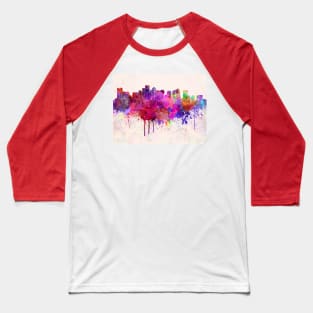 Boston skyline in watercolor background Baseball T-Shirt